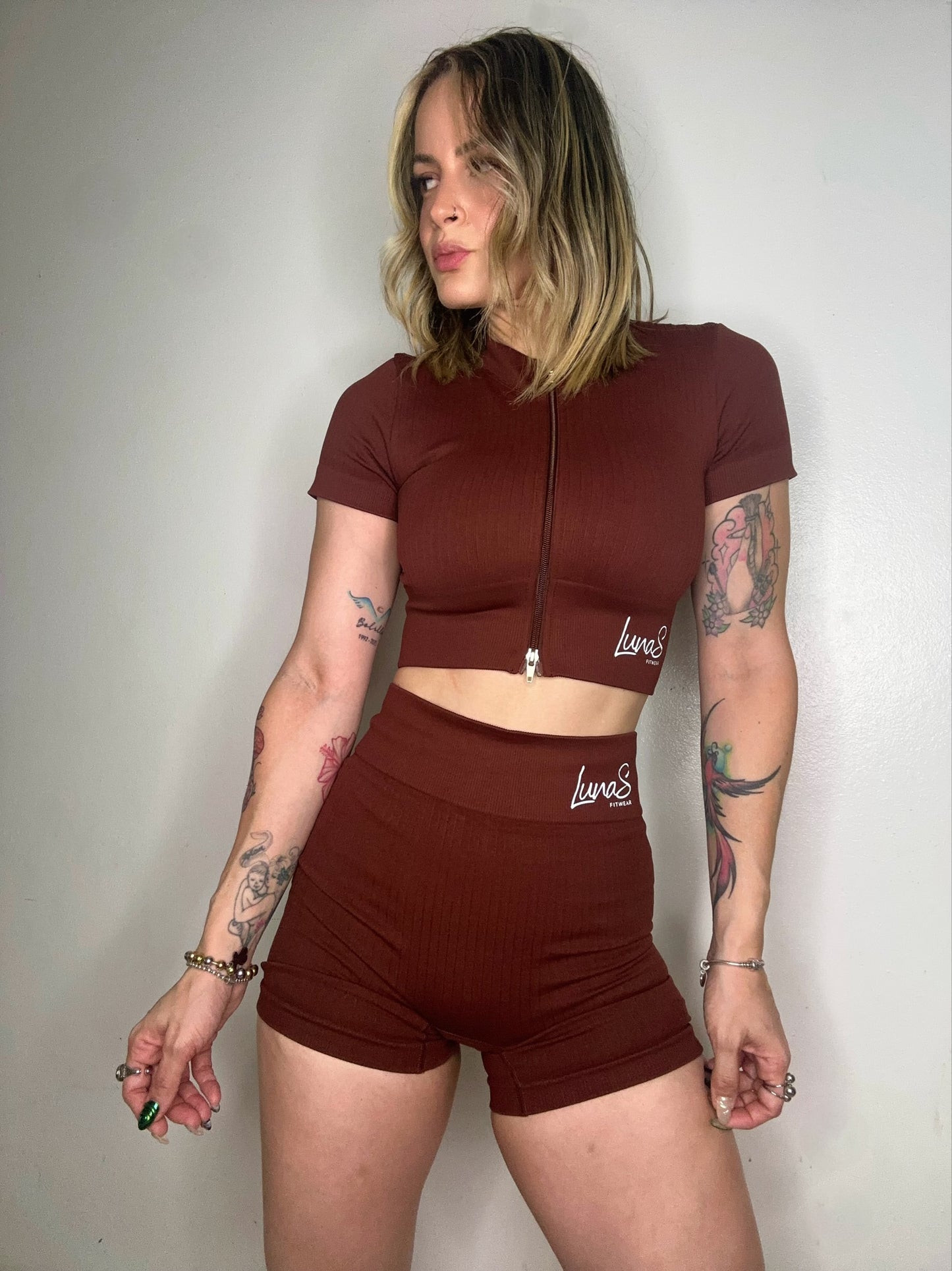 Brown Short Set