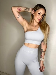 One Shoulder, Gym Gray Set