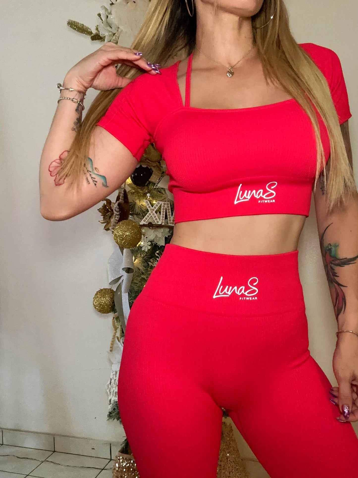 Red Gym Outfit